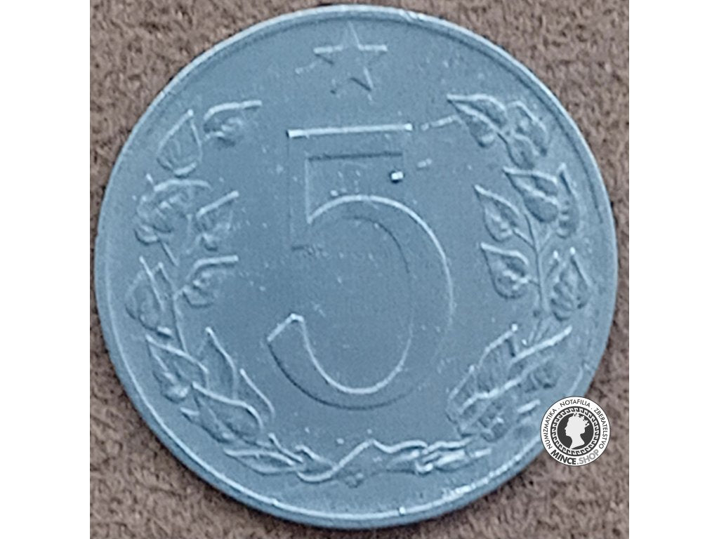 5 halier - Česko-Slovensko - 1955