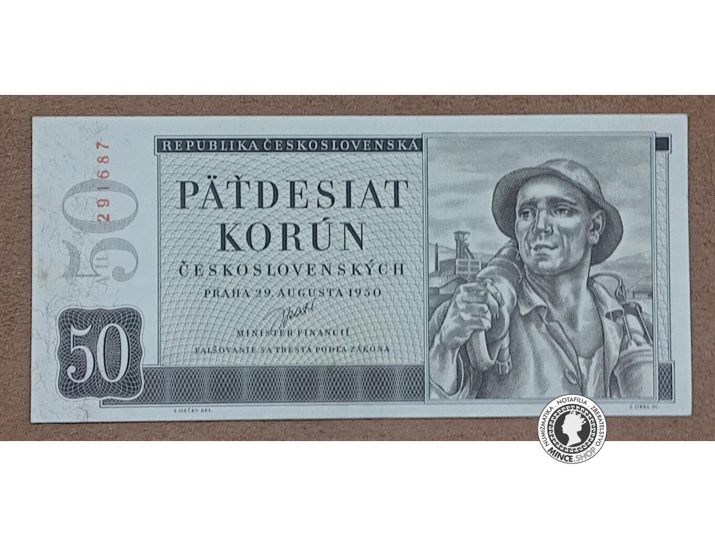 50 Korún - 1950 - ČSR - UNC