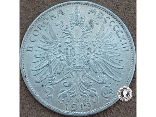 2 koruna - Rakúsko-Uhorsko - 1913