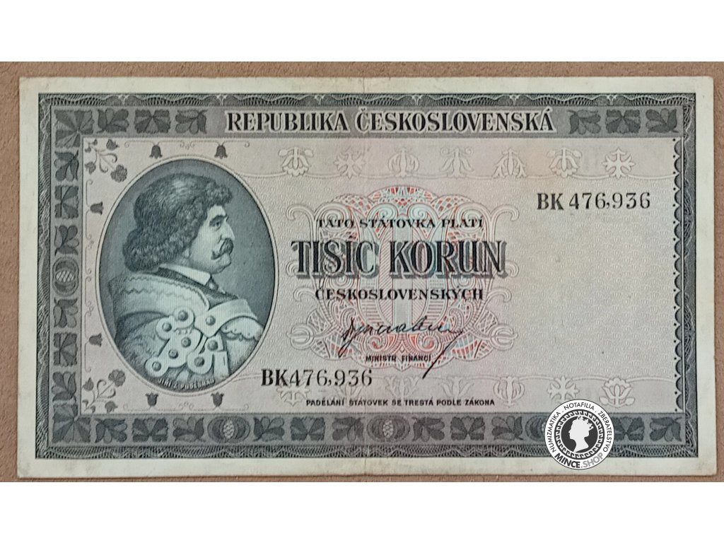 1000 Korún - 1945 - ČSR