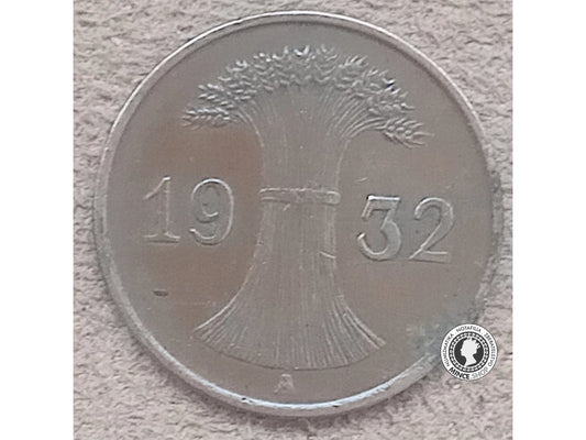1 reichspfennig - Nemecko - Weimarská Republika / Tretia Ríša - 1932 A