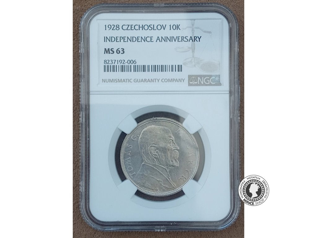 10.koruna - 1.ČSR - 1928 - Desiate výročie vzniku ČSR - MS 63