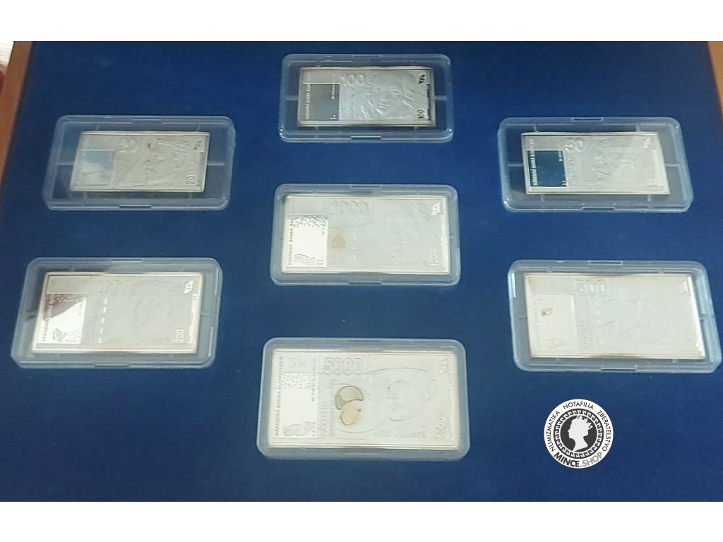 Súbor pamätných mincí 2003 s motívmi slovenských bankoviek PROOF