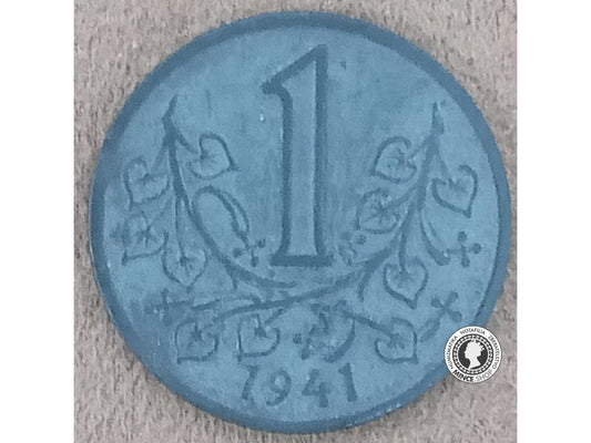 1 koruna - Protektorát Čechy a Morava - 1941