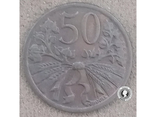 50 halier - Česko-Slovensko - 1947