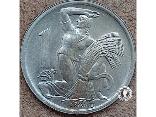 1 koruna - Česko-Slovensko - 1947
