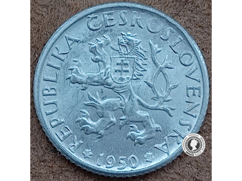 1 koruna - Česko-Slovensko - 1950