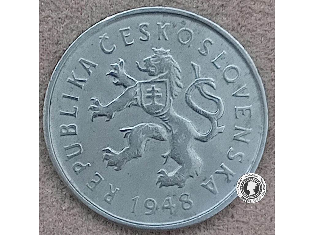 2 koruna - Česko-Slovensko - 1948