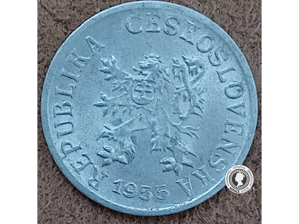 1 halier - Česko-Slovensko - 1955