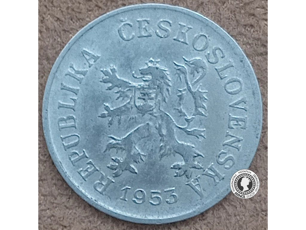 5 halier - Česko-Slovensko - 1953