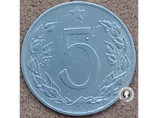 5 halier - Česko-Slovensko - 1955