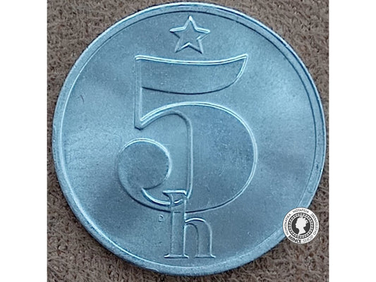 5 halier - Česko-Slovensko - 1982