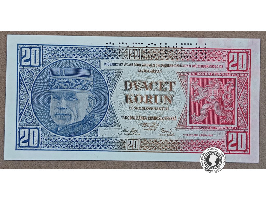 20 Korún - 1926 - 1.ČSR