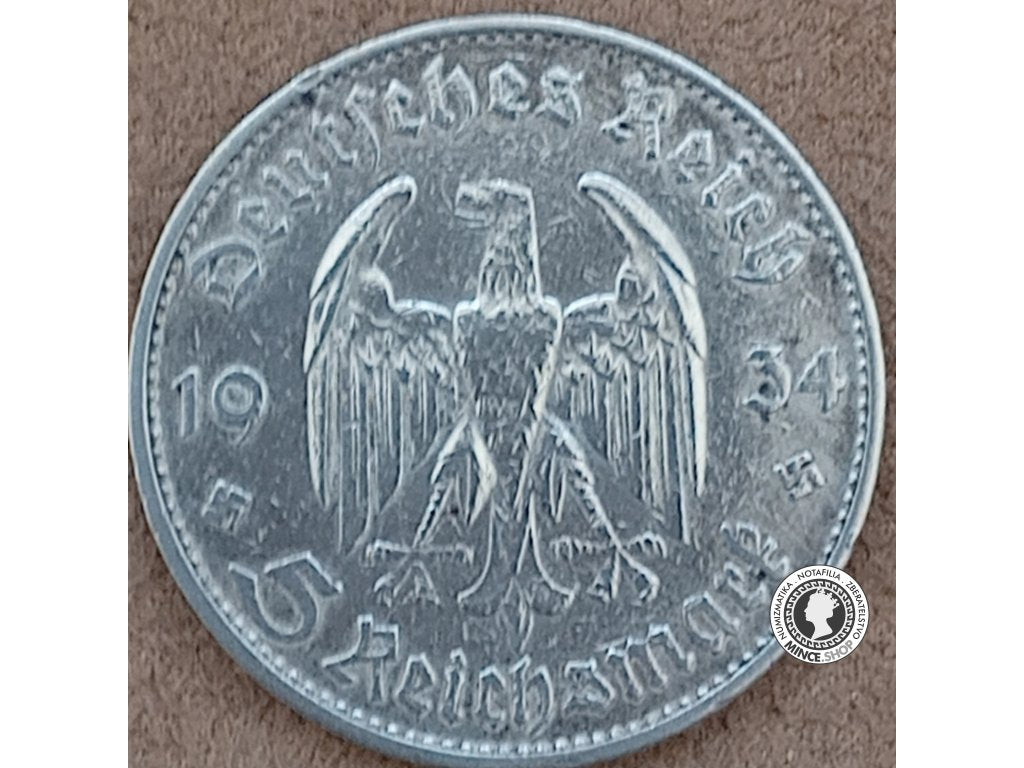 5 mariek - Nemecko - Tretia Ríša - 1934 D