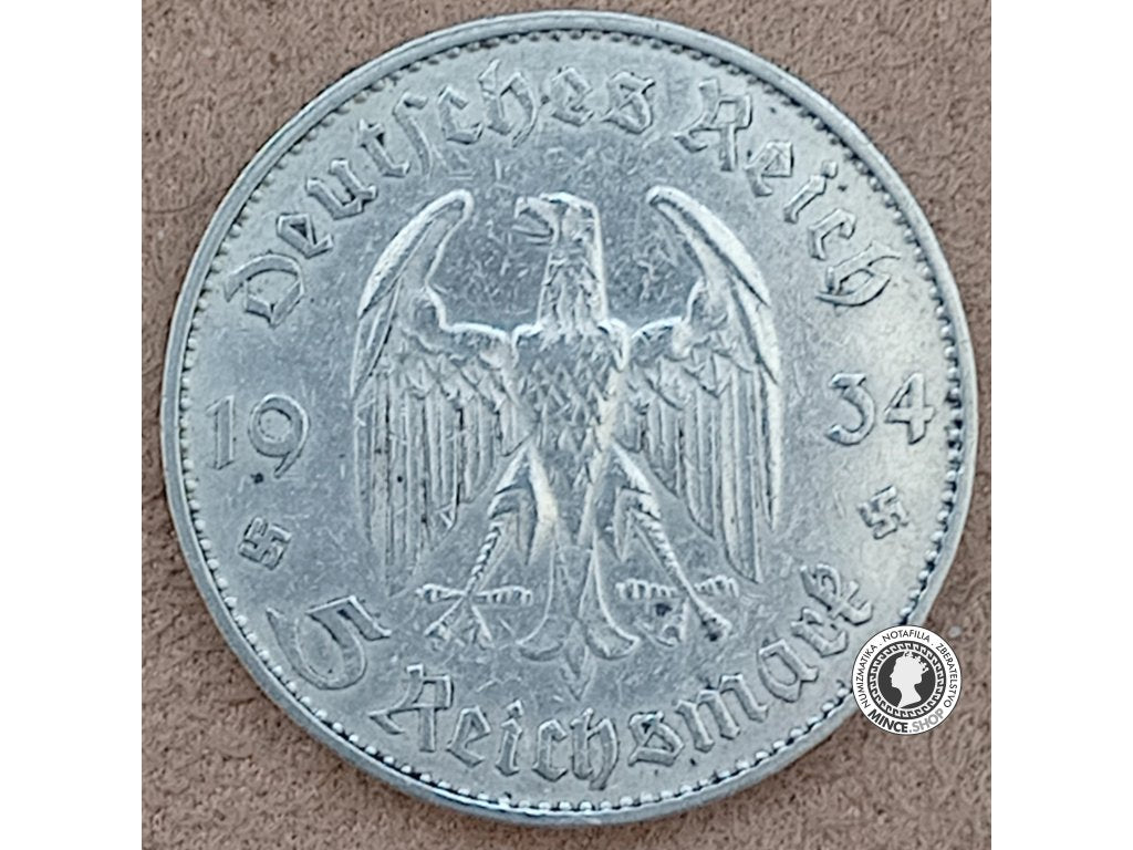 5 mariek - Nemecko - Tretia Ríša - 1934 J