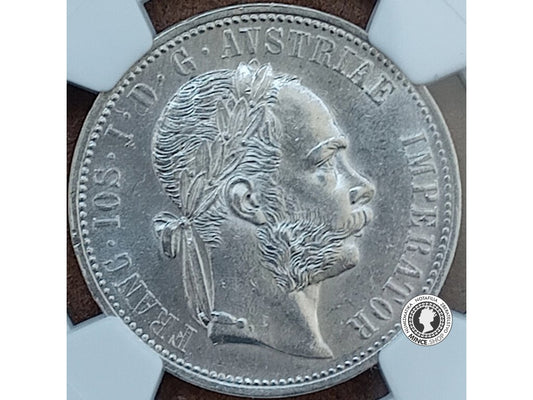 1 florin - Rakúsko-Uhorsko - 1875 - NGC
