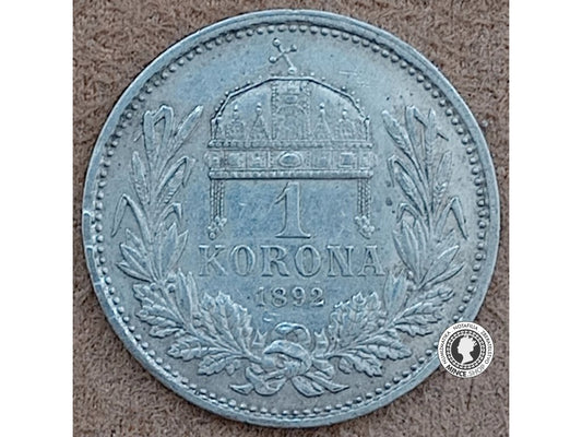 1 korona - Rakúsko-Uhorsko - 1892 - vysoká kvalita