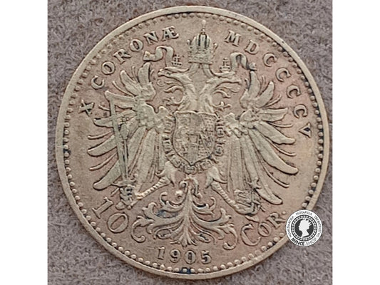 10 koruna - Rakúsko-Uhorsko - 1905 bz