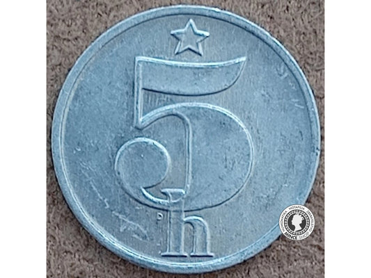 5 halier - Česko-Slovensko - 1986