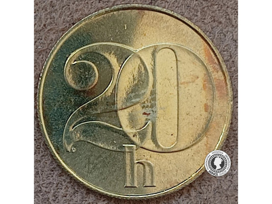 20 halier - Česko-Slovensko - 1992 - UNC