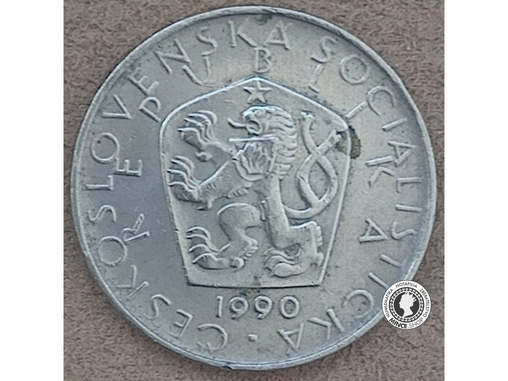 5 koruna - Česko-Slovensko - 1990