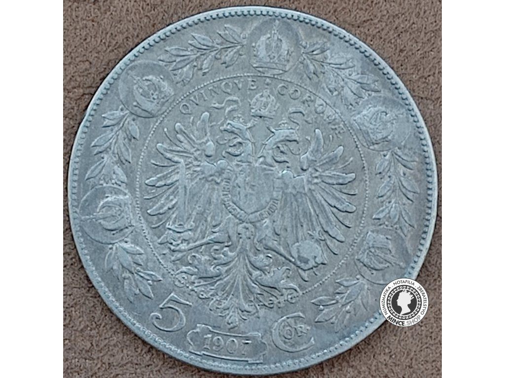5 koruna - Rakúsko-Uhorsko - 1907