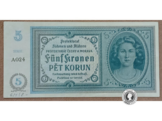 5 Korún - 1940 - Protektorát Čechy a Morava