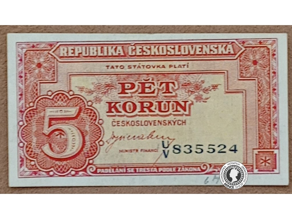 5 Korún - 1945 - ČSR