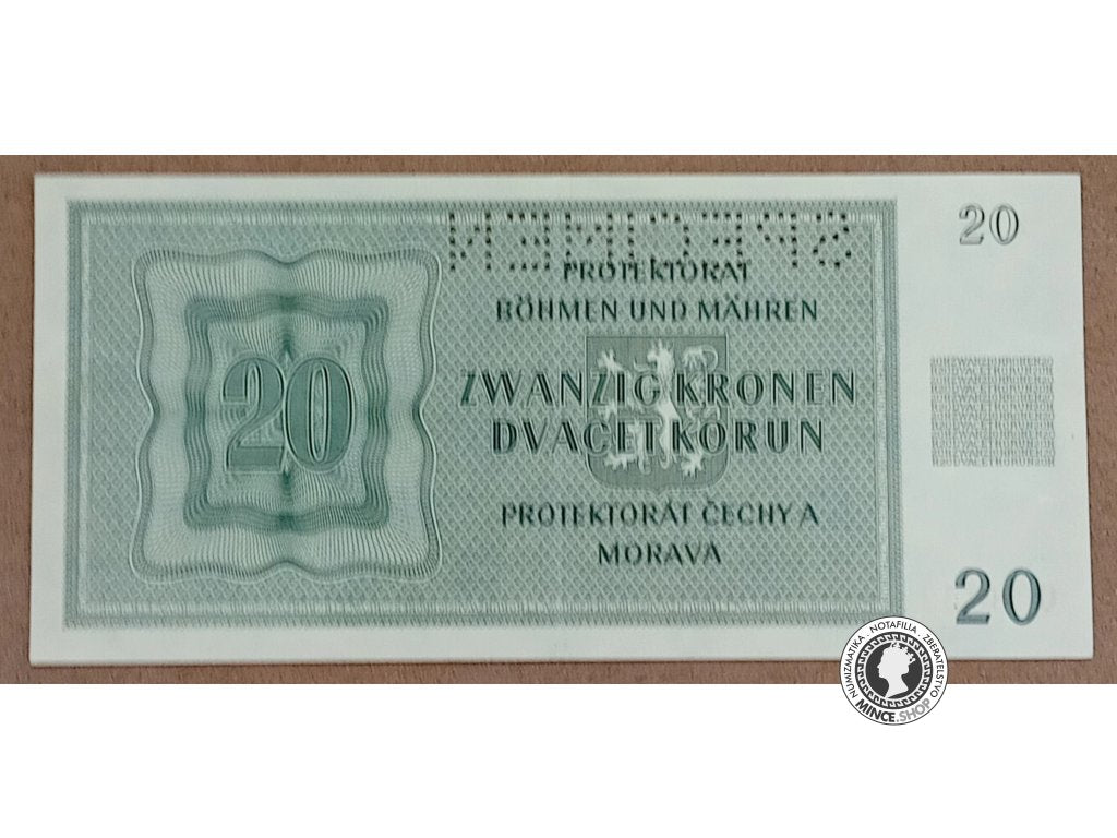 20 Koruna - 1944 - Protektorát Čechy a Morava