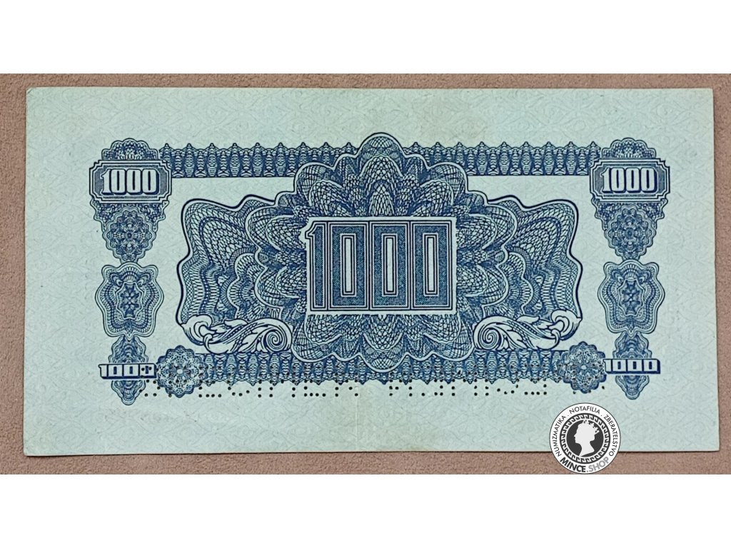 1000 Korunová poukážka - 1944 - Česko-Slovensko