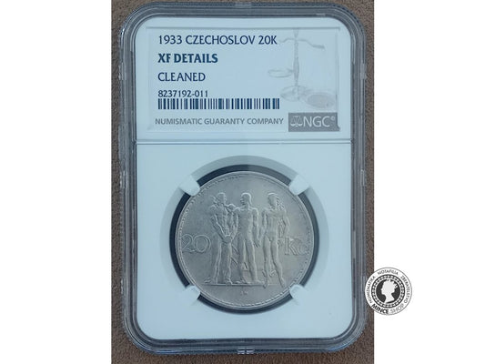 20.koruna - 1.ČSR - 1933 - kvalita XF DETAILS