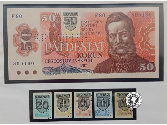 Pamätný list NBS Vznik Slovenskej Meny 8.2.1993