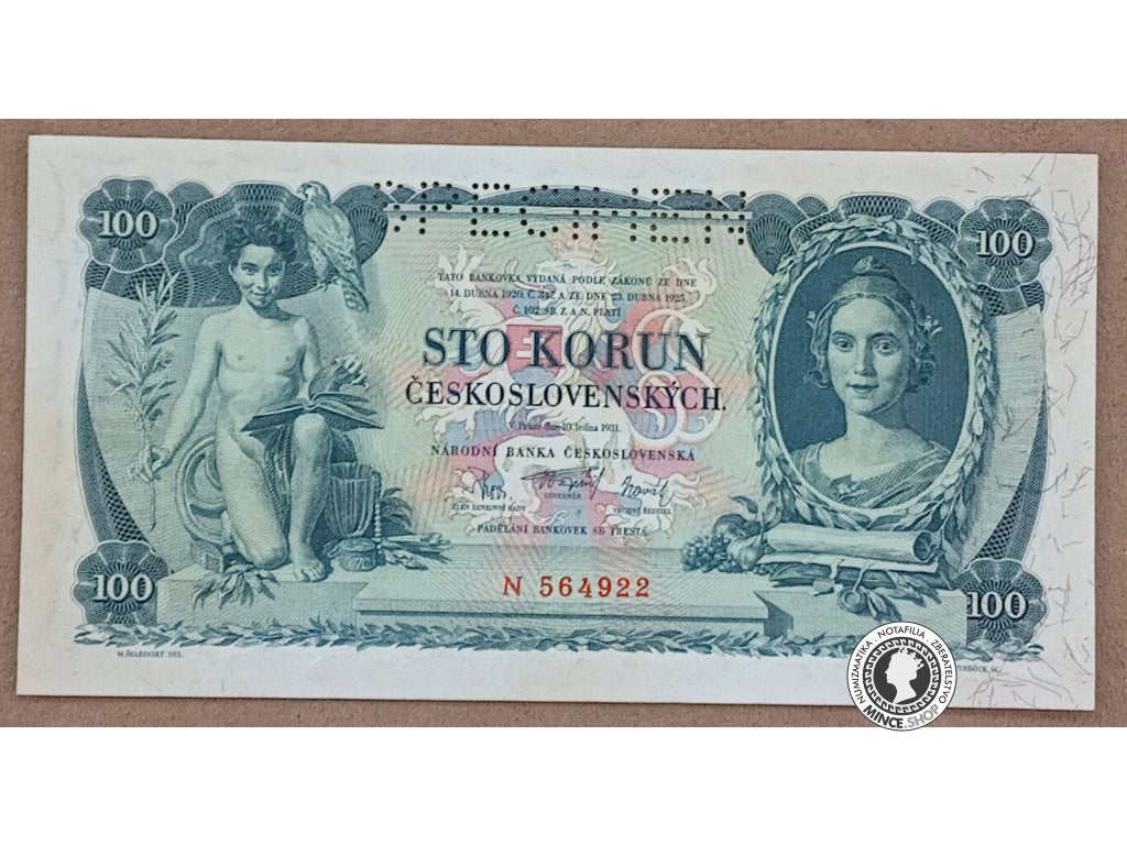 100 Korún - 1931 - 1.ČSR - UNC