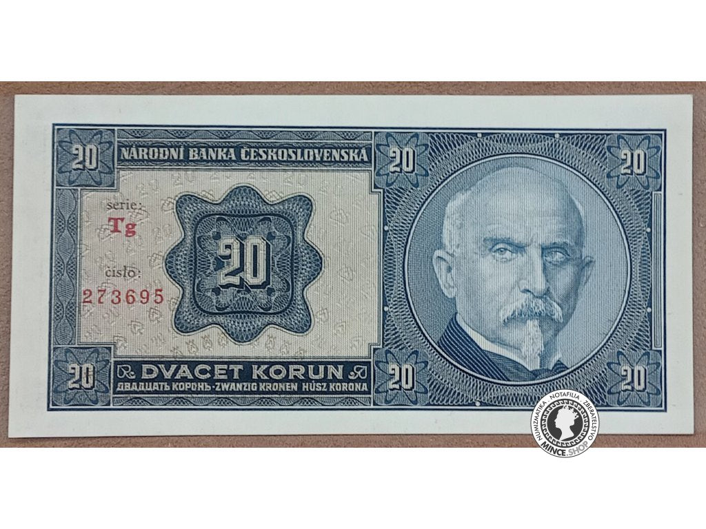 20 Korún - 1926 - 1.ČSR - UNC