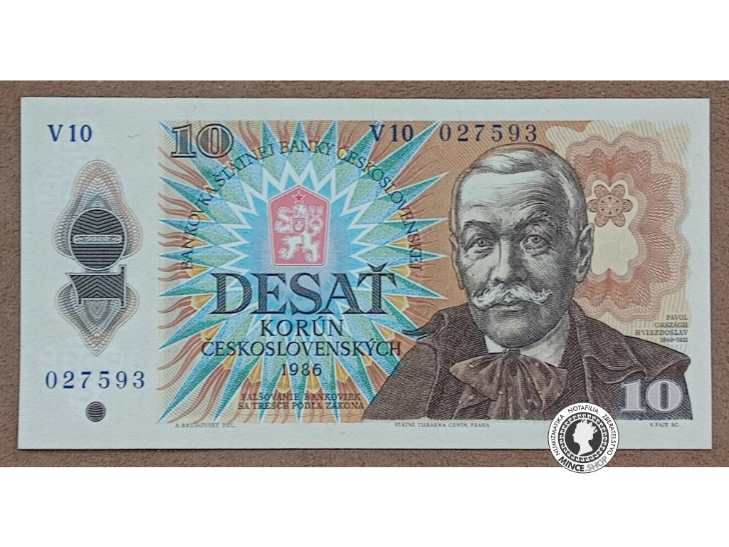 10 Korún - 1986 - ČSSR - UNC