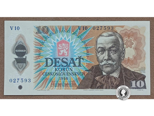 10 Korún - 1986 - ČSSR - UNC