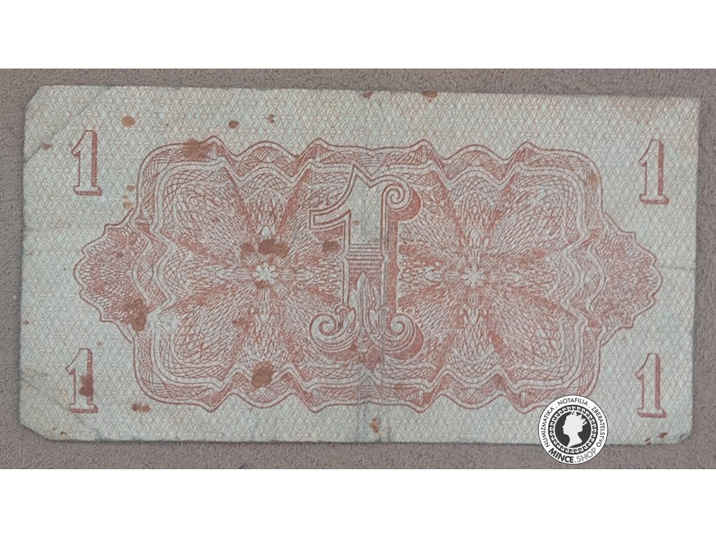 1 Korunová poukážka - 1944 - Česko-Slovensko