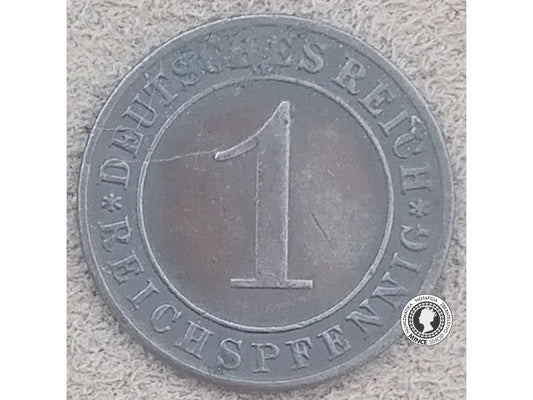 1 reichspfennig - Nemecko - Weimarská Republika / Tretia Ríša - 1935 D