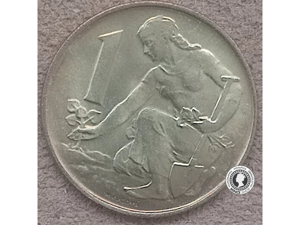 1 koruna - Česko-Slovensko - 1987 - UNC