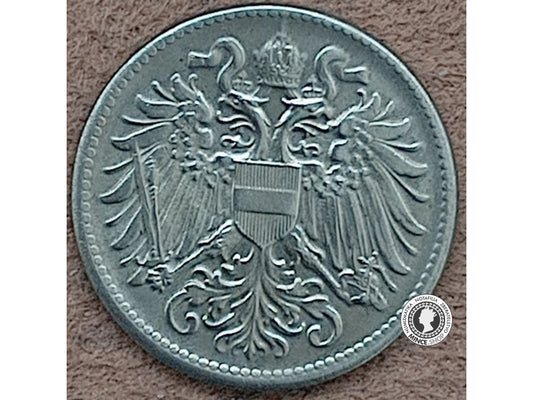 10 halier - Rakúsko-Uhorsko - 1916 - vlajka na štíte